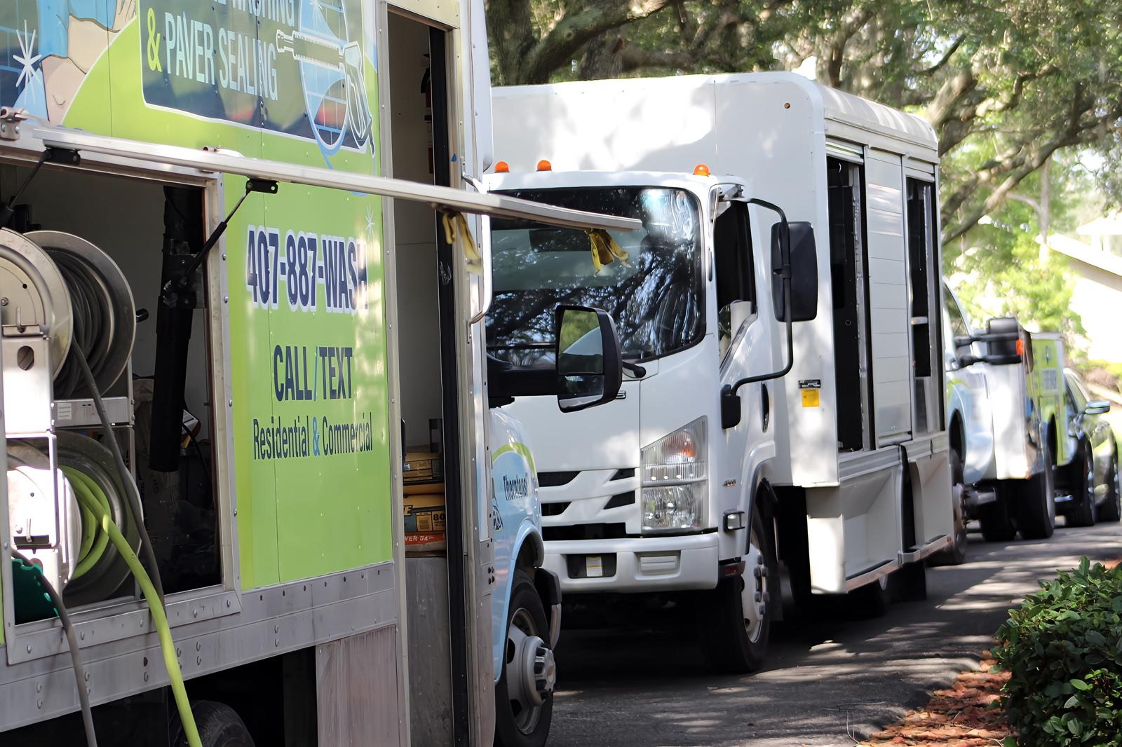 Thornton's pressure washing truck fleet