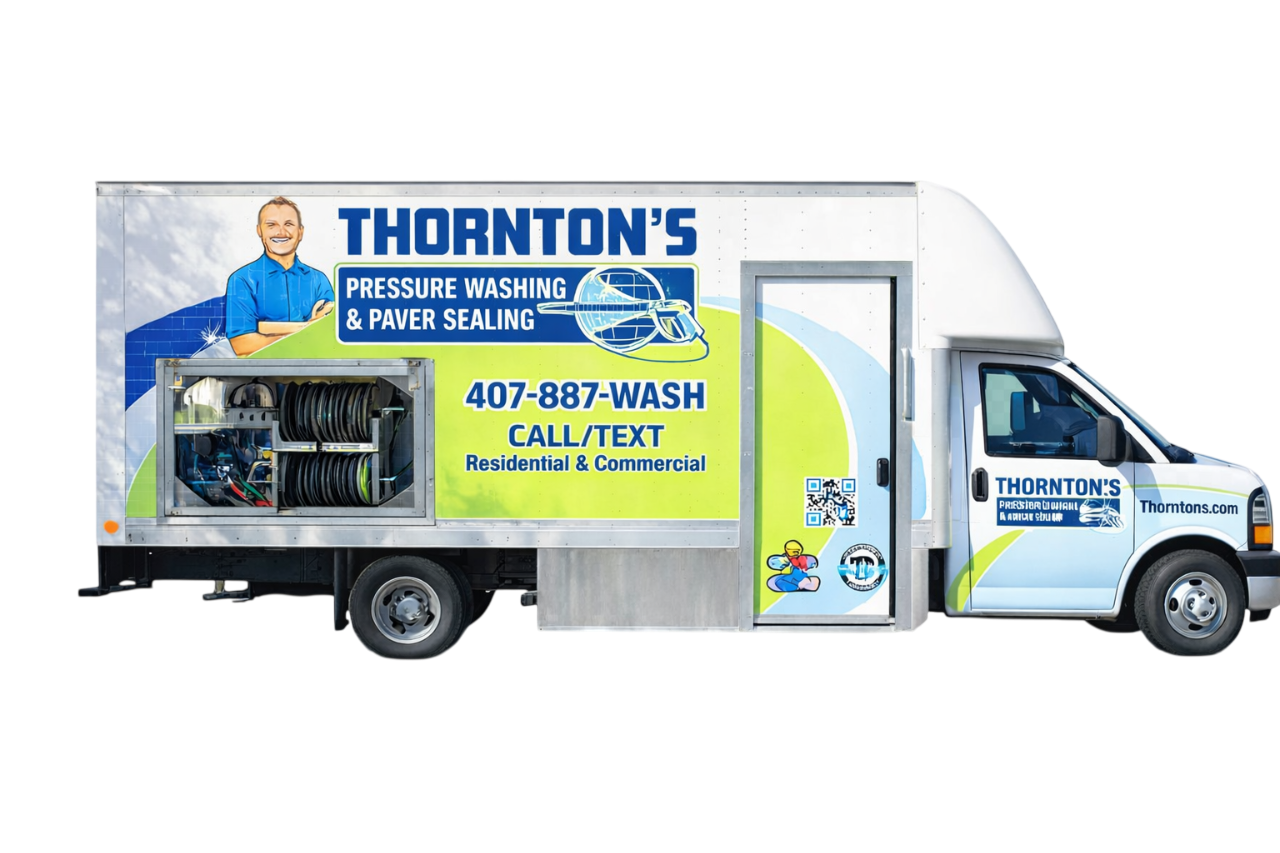 Thornton's pressure washing box truck